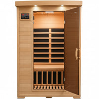 Coronado 2-Person Hemlock Deluxe Infrared Sauna with 6 Carbon Heaters