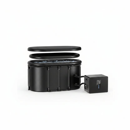 1/3HP Ice Bath Chiller & 148Gal Cold Plunge Tub Bundle | Cold Plunge Chiller with Built-In Pump & Filter, Insulated Ice Bath Tub for Cold Therapy, Recovery, Muscle Relaxation