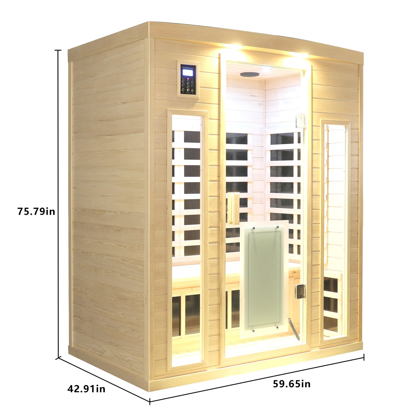 Hemlock Wood Far-Infrared Indoor Three Person Sauna Room