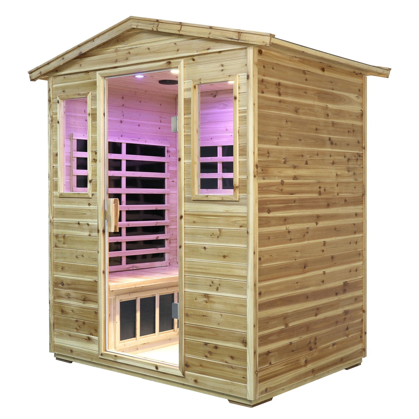 Four Person Far-Infrared Old Fir Outdoor Sauna Room