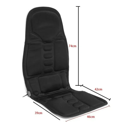 Car Electric Massage Chair Pad Heating Vibrating Back Massager Chair Cushion With Remote Controls Home Office Lumbar Pain Relief