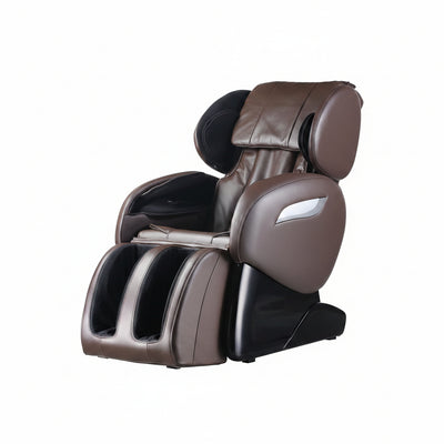 Massage Chair,Zero Gravity Full Body Electric Shiatsu Massage Chair Recliner with Built-In Heat Therapy Foot Roller Air Massage System Stretch Vibrating Wireless Bluetooth Speaker (Brown)